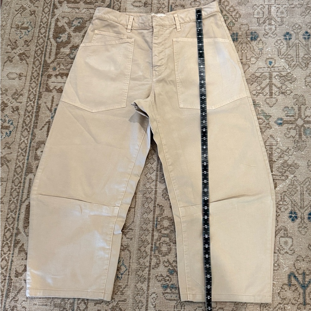 Nili Lotan Cotton Shon Pant in Rock Khaki - Picture 4 of 12